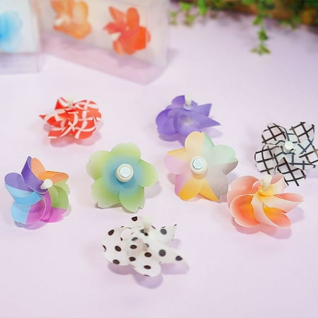 

XWQ 3Pcs Refrigerator Magnet Delicate Widely Use Plastic Flower Sakura Rotatable Fridge Magnet for Daily Use