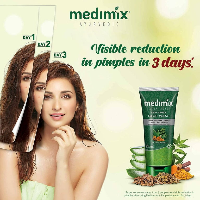Medimix Ayurvedic Face Wash for All Skin Types Soap Free Paraben Free 100 ml 3.4 oz