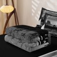 thumbnail image 5 of Erosebridal Desert Cowboy Zipper Queen Comforter Set with Fitted Sheet and 2 Pillowcases,Cactus Horse Horseshoe Stars Western Zipper Bedding Set,Black Reversible,4pcs, 5 of 7