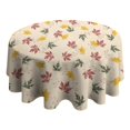 thumbnail image 4 of Autumn Fall Leaves Pattern Round Tablecloth 60" X 60",Wrinkle Wipeable Table Cloth for Kitchen Dining Room Picnic Patio Party, 4 of 6