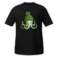 thumbnail image 2 of Cephalopod Octopus Lover Chilling Green Cap Novelty Apparel T-Shirt (Black, L), 2 of 2