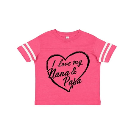 

Inktastic I Love My Nana and Papa in Black Chalk Heart Gift Toddler Boy or Toddler Girl T-Shirt