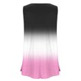 thumbnail image 5 of Pincandy Women's Oversized Short Sleeved T-shirt Loose Tank Top Casual Trendy Ombre Gradient U-Neck Sleeveless Beach Vacation Mini Tank Sundress with Pocket,Pink,2XL, 5 of 5