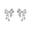 White, variant on Bowknot Zircon Ear Stud Temperament Fashion Piercing Earrings Jewelry Gift