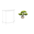 thumbnail image 1 of Mesita de noche de acrílico,Mesa auxiliar de acrílico transparente Mesa auxiliar transparente en capas,Mesa pequeña de acrílico,mesita de noche pequeña,compacta,Árbol bonsái, 1 of 8