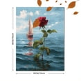 thumbnail image 3 of UXIEQU Red Rose Sailboat Canvas Wall Art Print 15.75x11.81 Inches, 3 of 8