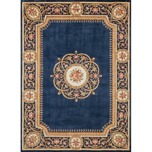 Momeni Harmony Wool Hand Tufted Blue Area Rug 2'3" X 4'6"