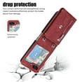 thumbnail image 6 of Allytechgroup Wallet Case for Samsung Galaxy Z Flip 7, RFID Blocking Zipper Pocket Cards Slots Detachable Crossbody Shoulder Strap Shockproof Anti-Scratch Phone Case for Girls Women, Red, 6 of 11