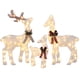 thumbnail image 2 of Decoraciones Navideñas Familia XWSHYW Renos Navideños Preliminares 3 Piezas con Luces Led Blancas Cálidas y Purpurina, 2 of 6