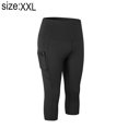 thumbnail image 2 of Capris de yoga de talle alto para mujer con bolsillos, control de barriga a través de entrenamiento deportivo, mallas capri para correr MFZFUKR BST3002167-5, 2 of 7