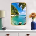 thumbnail image 6 of 12x8 in Framed Coast Wall Art Decor with Gold Frame and Decorative Beach Pictures Print for Mater Room, Modern Home Decor, Crystal Porcelain Painting Wall Decor, 6 of 8