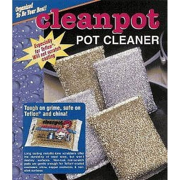 Cleanpot Pot Cleaner Luster Sponge Especially for Teflon (Package May Vary) Pack 8