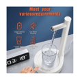 thumbnail image 4 of Bomba de agua eléctrica para galones, dispensador automático de botellas de agua, bomba de agua recargable de escritorio, color blanco, 4 of 5