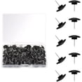 thumbnail image 1 of CHAO 100 Piezas de Chinchetas de 12 mm (Negro), Chinchetas Pequeñas de Plástico, Chinchetas de Pared de Papel con Punta de Acero Inoxidable, Chinchetas Decorativas para Tablero de Corcho, Tablón de An, 1 of 5