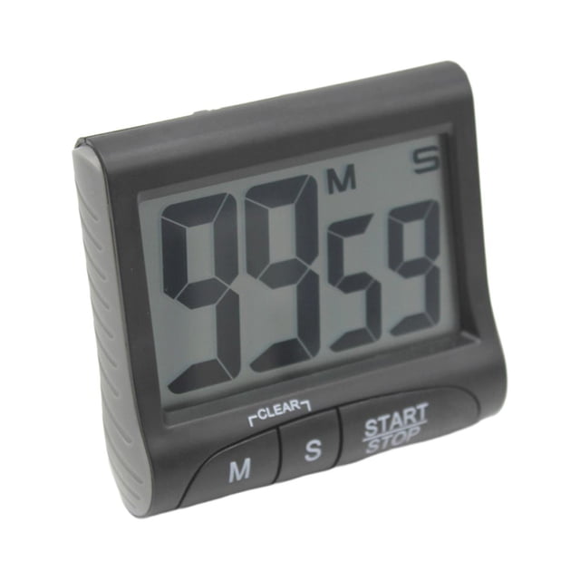 Temporizador de Reloj Alarma fuerte Temporizador digital para de enseñanza de deportes Negro BLESIY Temporizador de cocina