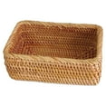 thumbnail image 1 of letairis Wood Handmade Storage Box With Storage Basket Organizer Box Rattan Traditional Rattan For Easy Organizer Box Storage Small square basket S, 1 of 6
