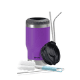 thumbnail image 1 of Portalatas  Bloosom De Cerveza De Acero Inoxidable Vaso Térmico 14oz Violeta, 1 of 5