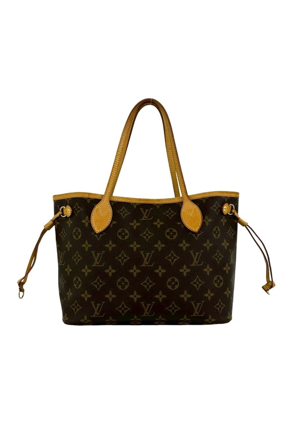 Pre-Owned LOUIS VUITTON Neverfull MM Monogram Logo Pattern Leather Tote Bag Handbag Brown 33905