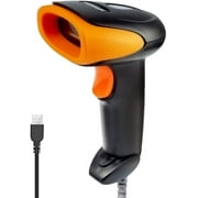 YANZEO QR 2D Barcode Scanner, USB Wired Handheld High Speed QR Code Reader Compatible for Windows/Mac Square POS System Mobile Payment 1D barcode/2D Code on PC and Phone Screen