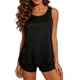thumbnail image 2 of Stamzod Pajamas Set for Women Sleeveless Sleepwear Summer Shorts Pjs Soft 2 Piece Lounge Sets Black L, 2 of 7
