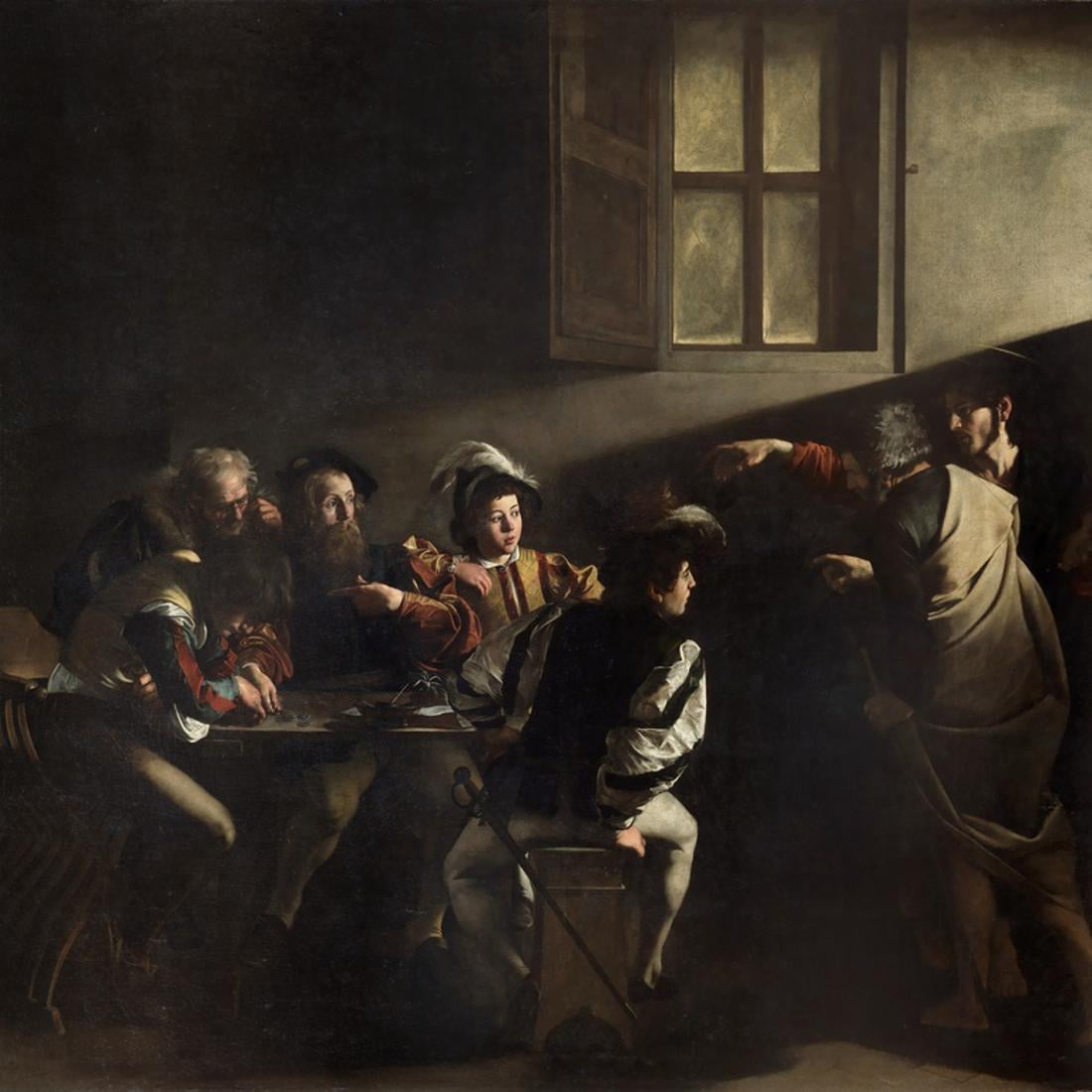 The Calling of St. Matthew by Caravaggio Traditional Figurative ...