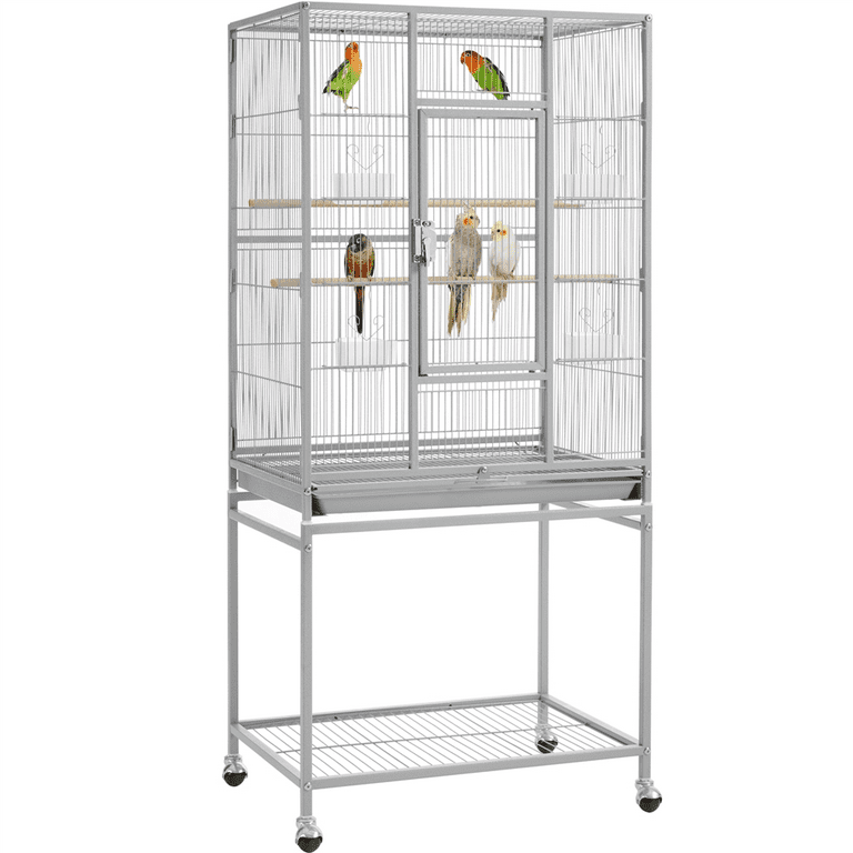 Yaheetech Rolling Parrot Cage Bird Cage for Conures Parakeets