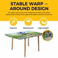 thumbnail image 4 of Spring Easter Table Cloths for 4 Foot Rectangle Tables, Purple Floral Summer Botanical Ombre Patio Waterproof Elastic Fitted Tablecloths, Washable Rectangular Table Cover for Camping, 4 of 8