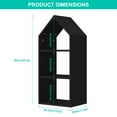thumbnail image 2 of 3th Floor Corner Bookshelf 35.4inch tall N-shaped bookcase Open Etagere Bookcase Freestanding Wood Grain Bookcase Streamlined Bookcase Industrial Storage Bookcase Suitable for living room, home, 2 of 9