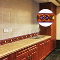 thumbnail image 2 of Wosthever Self Adhesive Removable Wallpaper Stone Border Wall Glass Line Sticker Moisture-proof Delicate Kitchen Waist Tile Texture Decoración del hogar Tipo 3 Wosthever JJ17762-03, 2 of 6