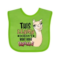 Inktastic This Llama Doesn't Want Your Drama Cute Llama Boys or Girls Baby Bib