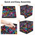 thumbnail image 4 of Graffiti Large Capacity Foldable Storage Basket with Handle 10.8"x10.5"x10.6" - Storage Bins, Storage Bin, Storage Box, 4 of 6