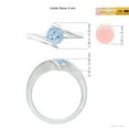 thumbnail image 6 of Angara Natural 0.72 Ct. Aquamarine Solitaire Ring in Sterling Silver for Women (Ring Size: 3), 6 of 11
