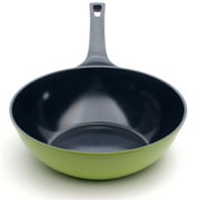 12 Green Ceramic Wok by Ozeri, with Smooth Ceramic Non-Stick Coating (100% and Free)