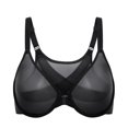 thumbnail image 1 of Sostén DELMIRA 36DD de Malla Transparente con Cierre Frontal Talla Grande Negro, 1 of 4