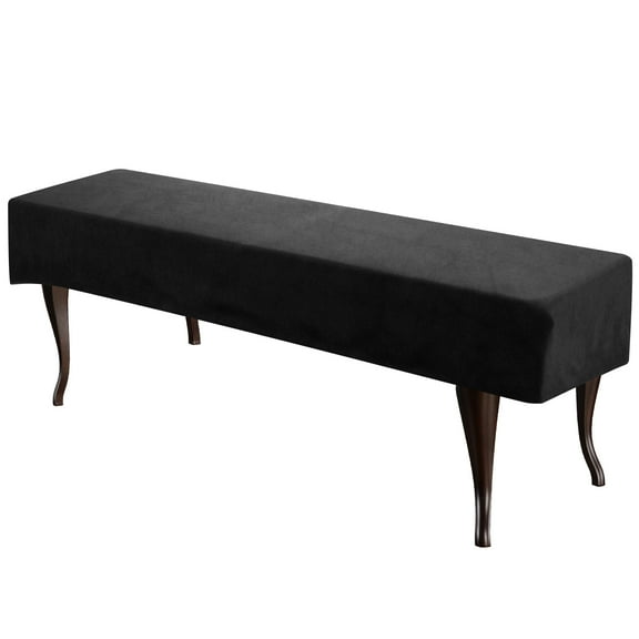 Uxcell Bench Cushion Cover Ottoman Dining Bench Cover, Black
