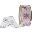 thumbnail image 1 of Clearance! 10 M 20 M 25 Mm Dusting Printed Snowflake Yarn With Transparent Chiffon Ribbon Bow Gift Wrap Christmas Decoration Ribbon, 1 of 4
