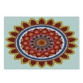 thumbnail image 2 of Mandala Cutting Board, Round with Leaves and Summer Meadow Daisies Sunflowers Colorful Joyous, Decorative Tempered Glass Cutting and Serving Board, Large Size, Multicolor, by Ambesonne, 2 of 5