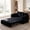 Black, variant on Gericco 56" Convertible Pull Out Sofa with USB Ports Storage Pocket for Living Room Bedroom, Black
