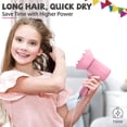 thumbnail image 3 of Feekaa Kids Hair Dryer Portable Mini Blow Dryer with Diffuser Quiet Small Lightweight Pink, 3 of 6