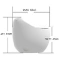 thumbnail image 4 of One-Piece Toilet, Egg Shape Toilet with Soft Closing Seat, 1.28 GPF Single Flush Glossy White Standard Height Quiet Flush, Quick-Release Seat for Easy Cleaning, 4 of 16