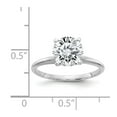 thumbnail image 4 of 14K White Gold Ring Band Moissanite Round 1 2ct. 5.0mm Solitaire, 4 of 4
