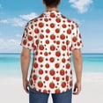 thumbnail image 5 of Cauagu Hand Drawn Tomatoes Print Hawaiian Shirt for Men,Casual Short Sleeve Button Down Shirts Summer Beach Men's Regular-Fit Short-Sleeve Print Shirt -3X-Large, 5 of 6