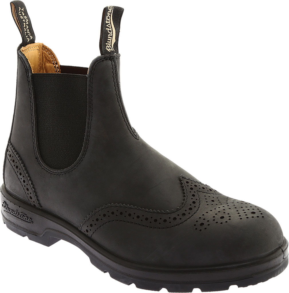 Blundstone Super 550 Series Boot Rustic Black Brogue Leather 11 D Walmart