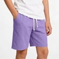 thumbnail image 5 of ITSAME Shorts for Boys Girls, Knitting Cotton Elastic Waist Loose Fit Summer Comfort Casual Shorts Purple Size 12-13, 5 of 6