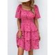 thumbnail image 3 of Vestido PRETTYGARDEN 2025 Floral de Verano con Escote Cuadrado Rojo Talla L, 3 of 8