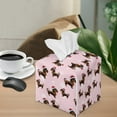thumbnail image 2 of ZUXONGSY Christmas Square Tissue Box Covers Dachshund PU Leather Tissue Cube Box Customized Printed Tissue Cover Waterproof Tissue Cover Christmas Home Decoration, 2 of 7