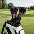 thumbnail image 3 of Yuyamidu Bow Golf Club Covers Waterproof Golf Head Covers Driver Covers Purple Butterfly Fariway Wood Headcover Hybrid Covers PU Leather Golf Headcover for Women, 3 of 7