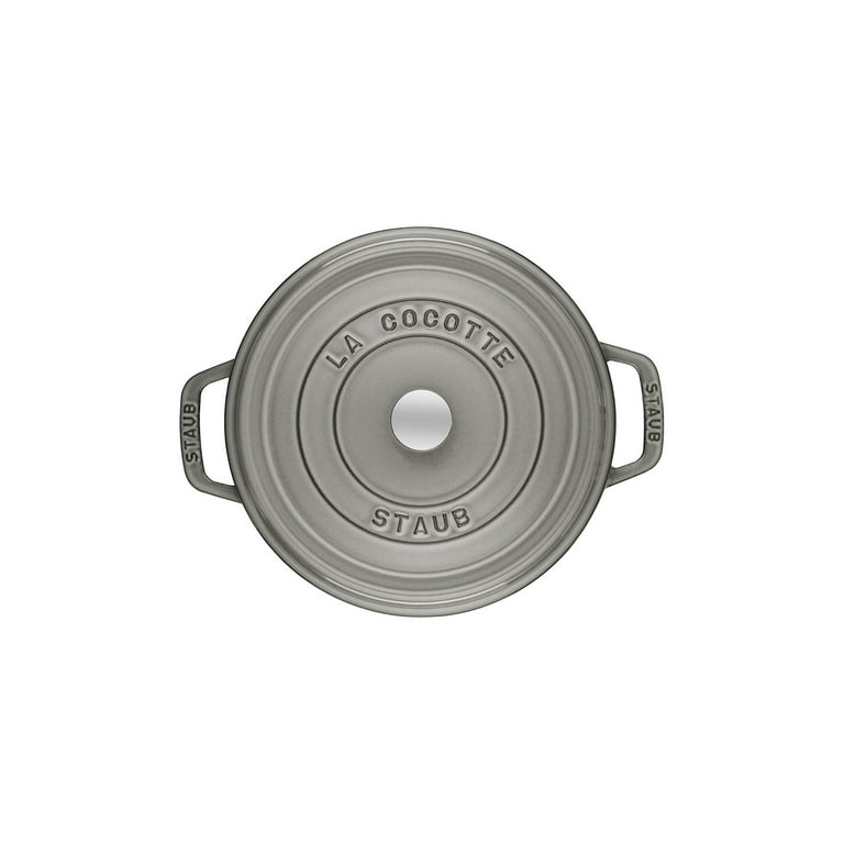 Staub Cast Iron 5.5 qt. Graphite Grey Round Cocotte