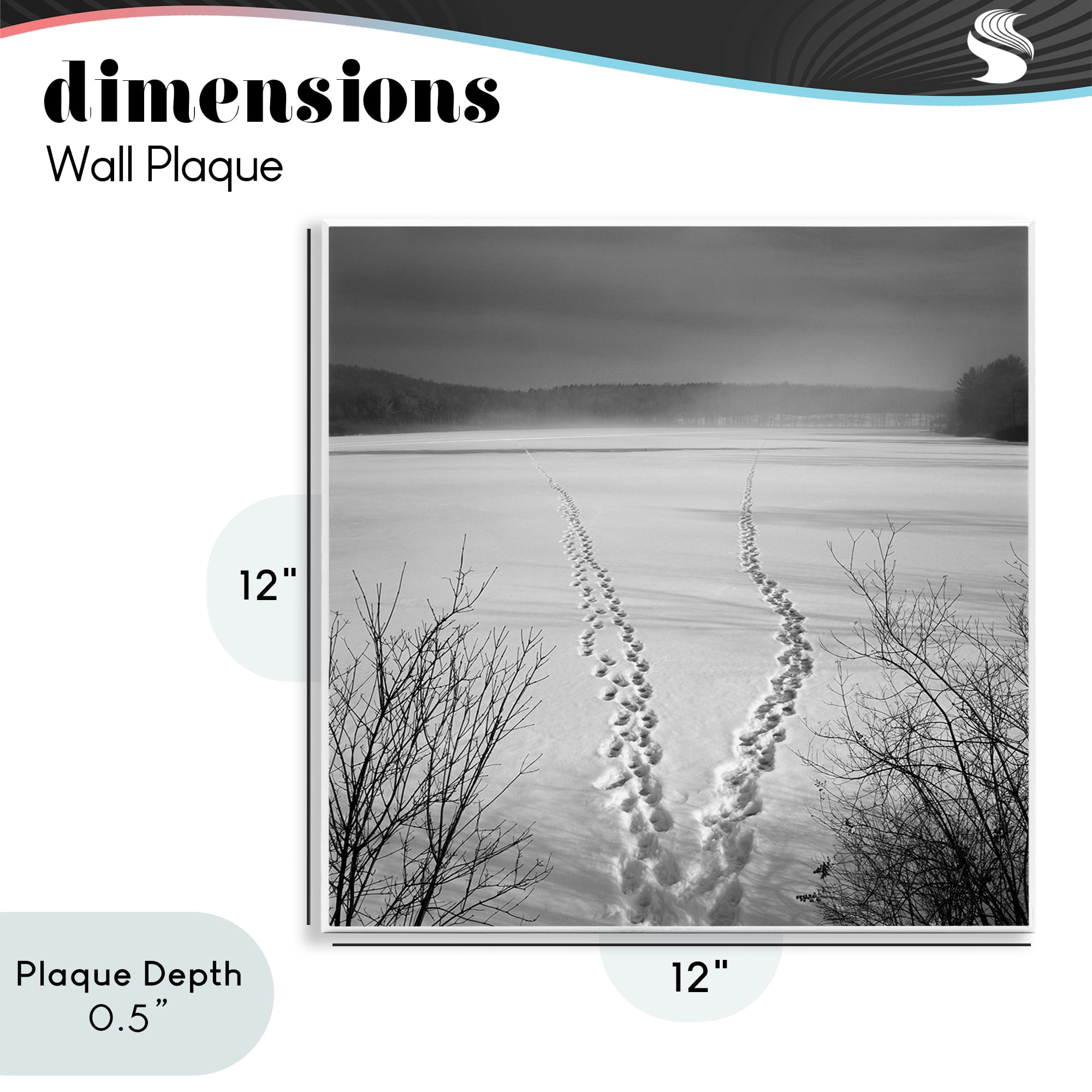 Stupell Industries Snowstep Tracks Across Frozen Lakes Wall Plaque Art, design by Chip Forelli