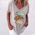 thumbnail image 2 of Pompotops Chemises Mode Décontractée pour Femmes, Manches Courtes, Tee-Shirt Ample, 2 of 4